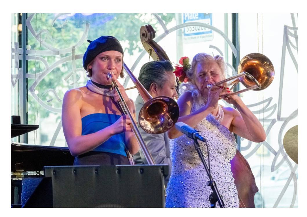 Gunhild Carling performing trombone
